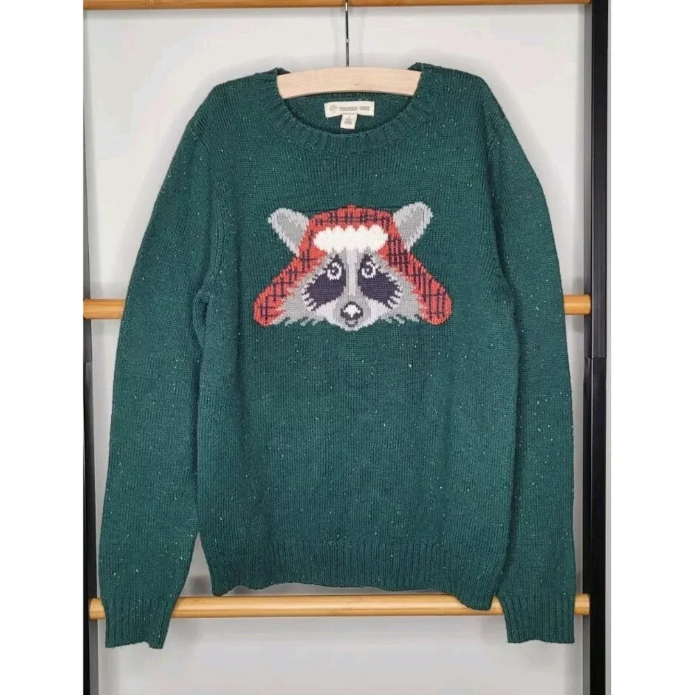 Tucker + Tate Racoon Sweater green sz  6‎